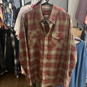DIXXON “The Juarez” Red and GreenPlaid Flannel